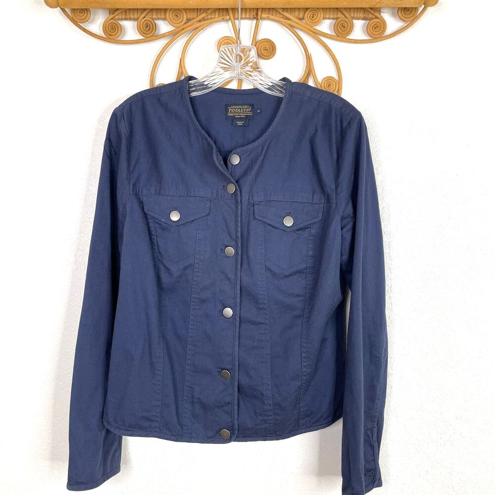 Pendleton navy blue cotton jacket M